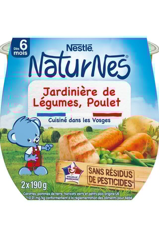 4 x Jardinière de légumes et poulet - 2 x 190 g