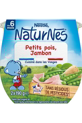 4 x Petits pois et jambon - 2 x 190 g