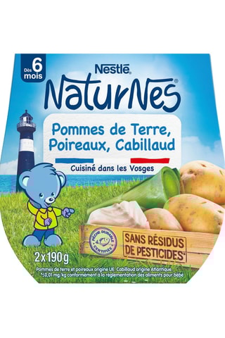 4 x Pomme de terres, poireaux et cabillaud - 2 x 190 g