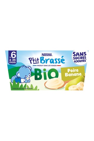 4 x	P'tit Brassé bio Poire et banane - 360 g