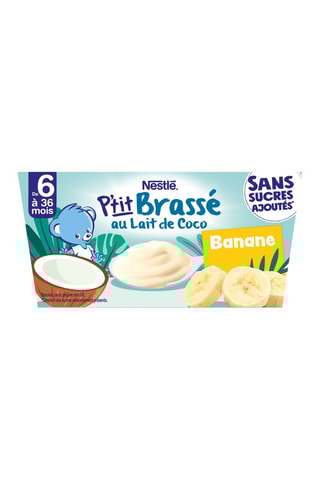 3 x P'tit Brassé au lait de coco Banane - 360 g