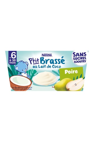 3 x P'tit Brassé au lait de coco Poire - 360 g