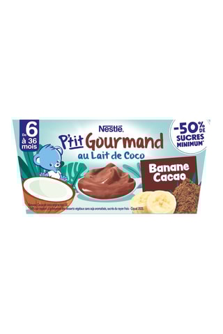 3 x P'tit Gourmand au lait de coco banane cacao - 360 g