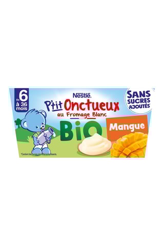 3 x	P'tit Onctueux au fromage blanc bio Mangue - 360 g