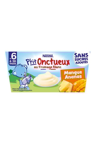 3 x P'tit Onctueux au fromage blanc bio Mangue Ananas - 360 g