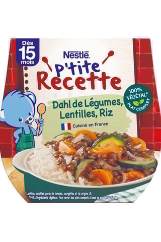 4 x Dahl de légumes, lentille et riz - 2 x 200 g