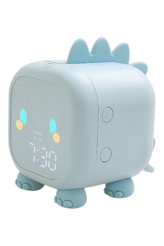 Despertador animado retro-iluminado - O meu pequeno Dino Azul