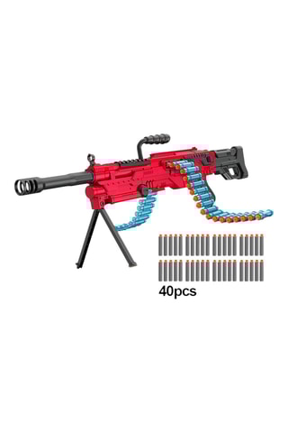 Espingarda motorizada rajada com 40 dardos Sniper - Preto e vermelho