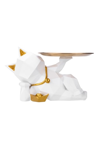 Estatueta em resina - Gato Pacha Branco