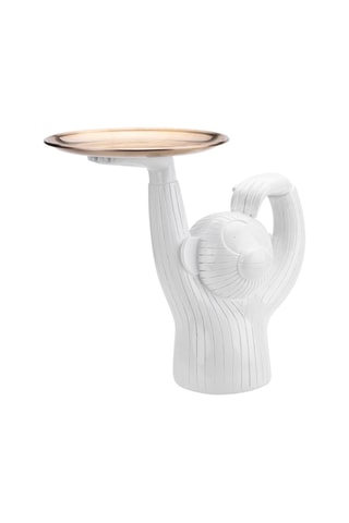 Estatueta em resina - Crazy Monkey Branco