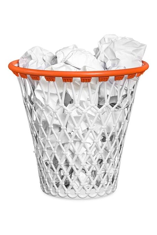 Cesto de papel - Modelo Hoop - Branco e laranja