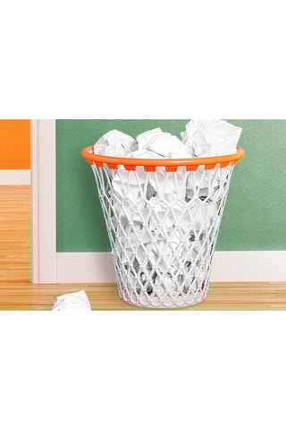 Cesto de papel - Modelo Hoop - Branco e laranja