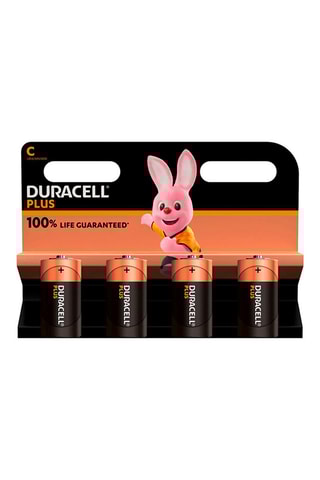 4 pilhas alcalinas C - 1,5 V - Duracell
