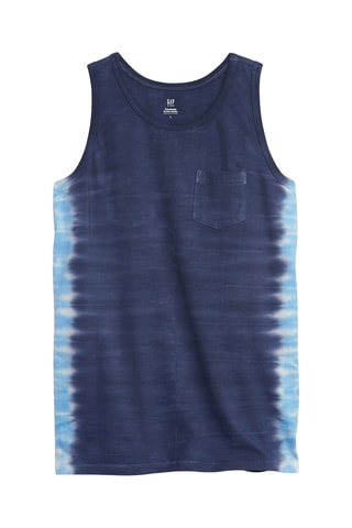 Canotta tie and dye - Blu
