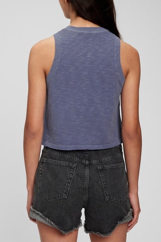 Canotta in cotone bio - Navy melange