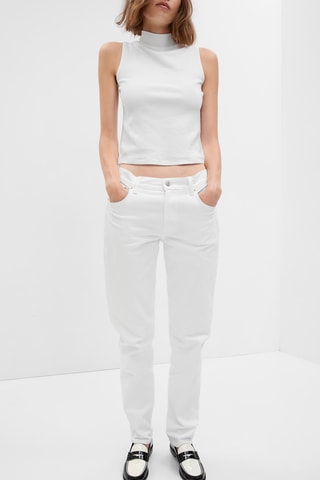 Jeans a vita alta - Bianco