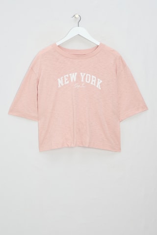 Top in cotone bio - Rosa cipria