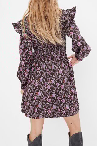 Abito a campana - Marrone e viola