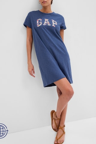 Robe t-shirt - Bleu marine chiné