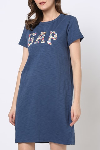 Robe t-shirt - Bleu marine chiné