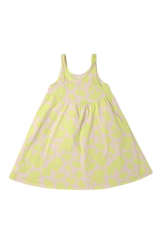 Abito senza maniche - Giallo e beige