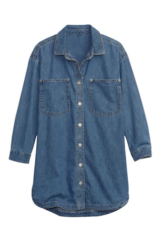 Robe chemise - Bleu denim