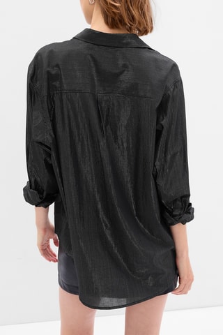 Camicia in cotone bio - Nero