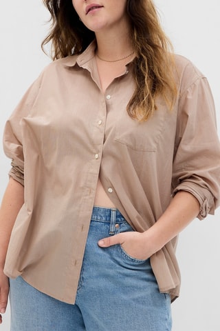 Camicia in cotone bio - Beige