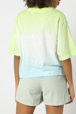 T-shirt tie and dye in cotone bio - Celeste