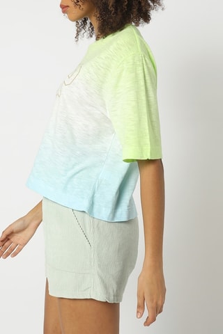 T-shirt tie and dye in cotone bio - Celeste