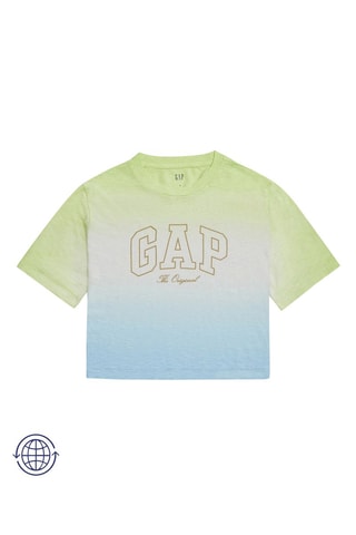 T-shirt tie and dye in cotone bio - Celeste