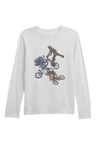 T-shirt in cotone bio - Grigio chiaro