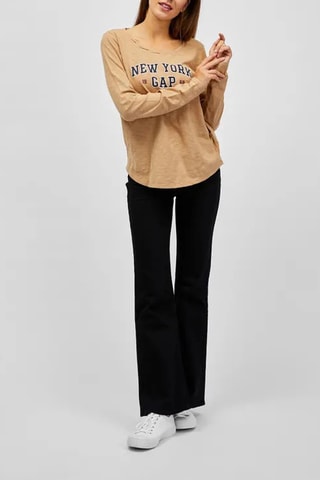 T-shirt en coton biologique - Beige chiné