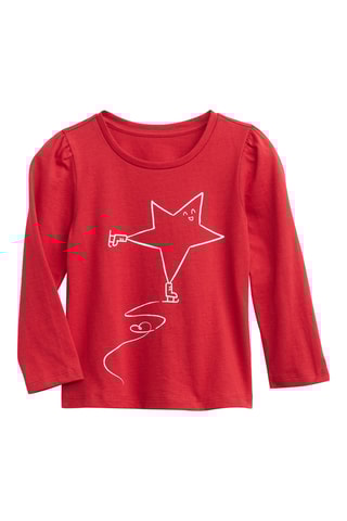 T-shirt in cotone bio - Rosso