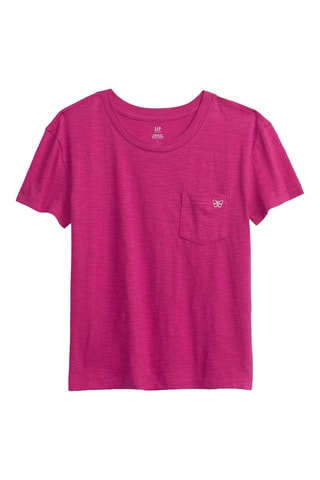T-shirt in cotone bio - Fucsia