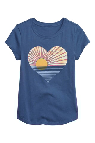 T-shirt in cotone bio - Cobalto