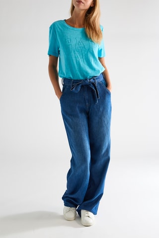 T-shirt in cotone bio - Turchese