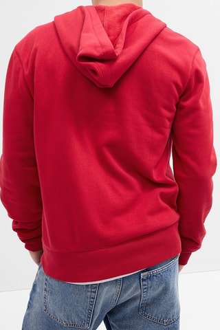 Felpa con cappuccio - Rosso