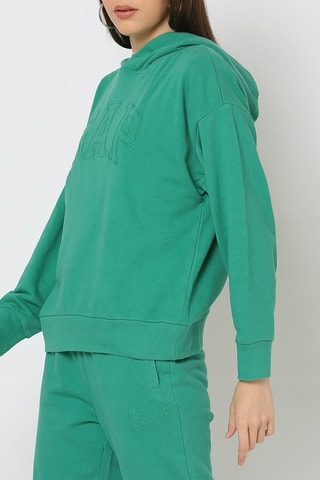 Felpa con cappuccio - Verde