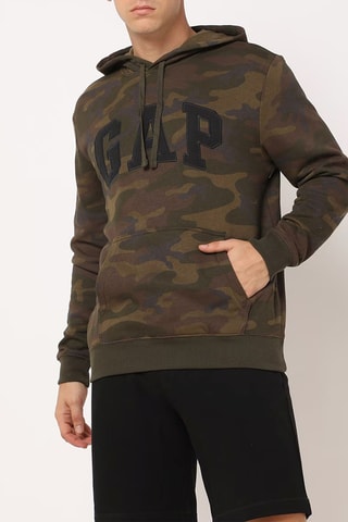 Felpa con cappuccio - Verde scuro