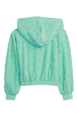 Felpa con cappuccio - Verde acqua