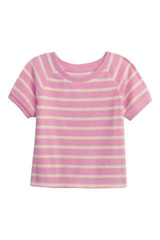 T-shirt effetto morbido - Rosa e bianco