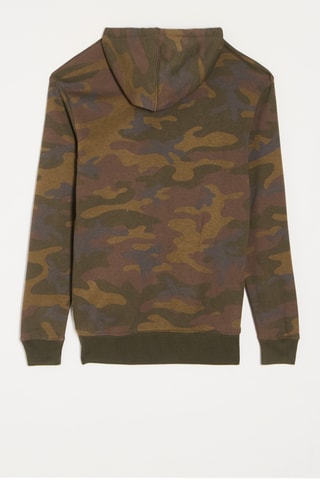 Felpa con cappuccio - Kaki