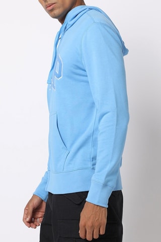 Felpa con cappuccio - Azzurro