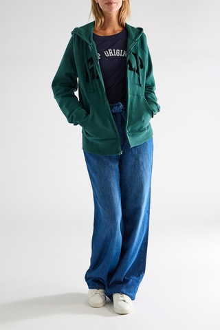 Felpa con cappuccio - Verde