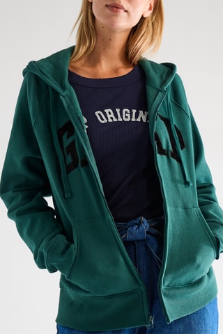 Felpa con cappuccio - Verde