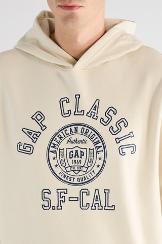 Felpa con cappuccio - Ecrù