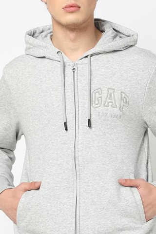 Felpa con cappuccio - Grigio chiaro