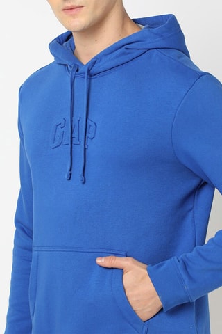 Felpa con cappuccio - Blu