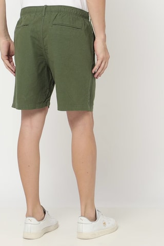 Shorts in lino - Kaki